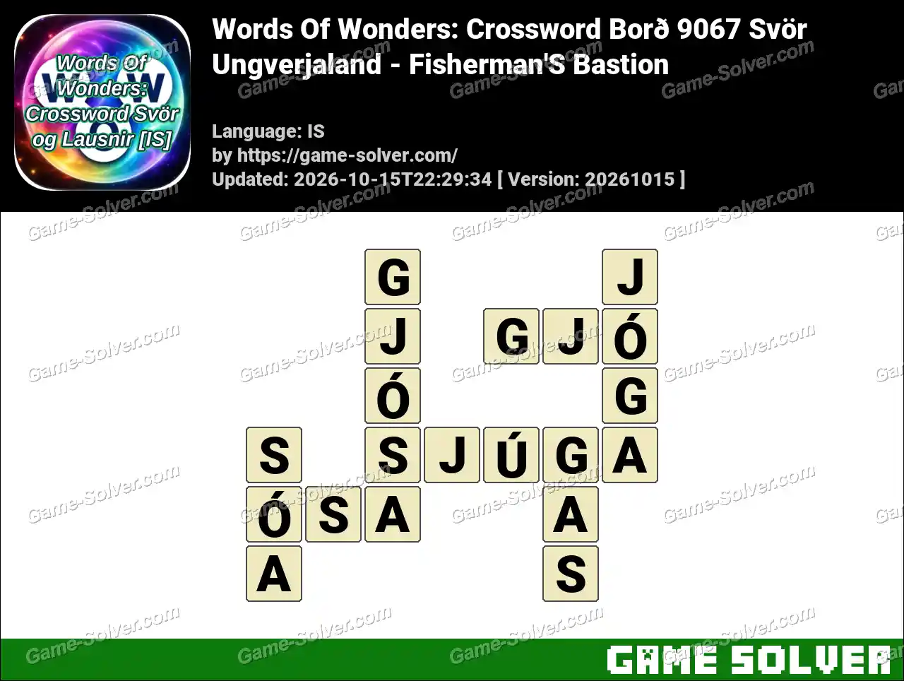 Words Of Wonders: Crossword Borð 9067 Svör – Ungverjaland – Fisherman’S Bastion